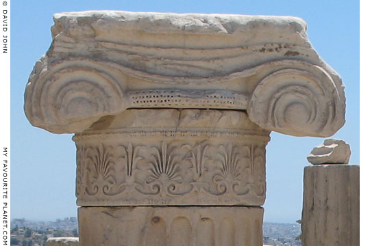 Ionic column capital from the Temple of Roma and Augustus, the Acropolis, Athens, Greece at My Favourite Planet