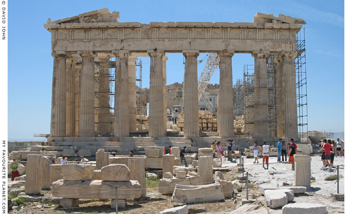The east side of the Parthenon on the Acropolis, Athens, Greece at My Favourite Planet