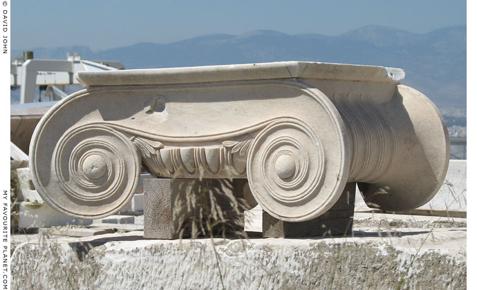 Capital of an Ionic column from the Athena Nike Temple, the Acropolis, Athens, Greece at My Favourite Planet
