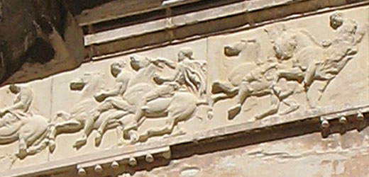 Detail of the frieze on the west side of the Parthenon, Athens, Greece at My Favourite Planet