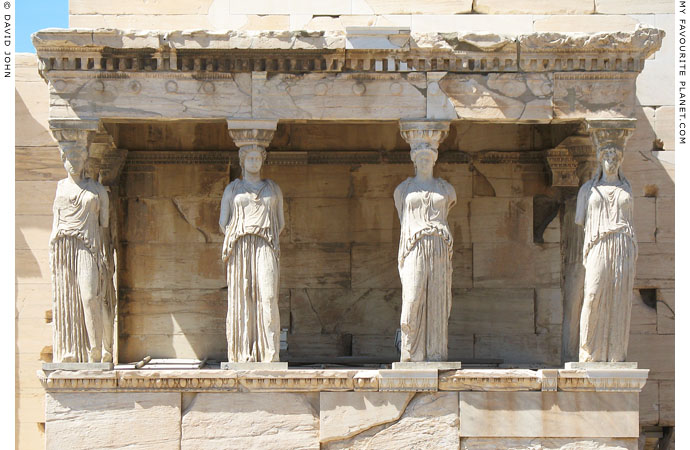 Caryatids of the Erechtheion, Acropolis, Athens, Greece at My Favourite Planet