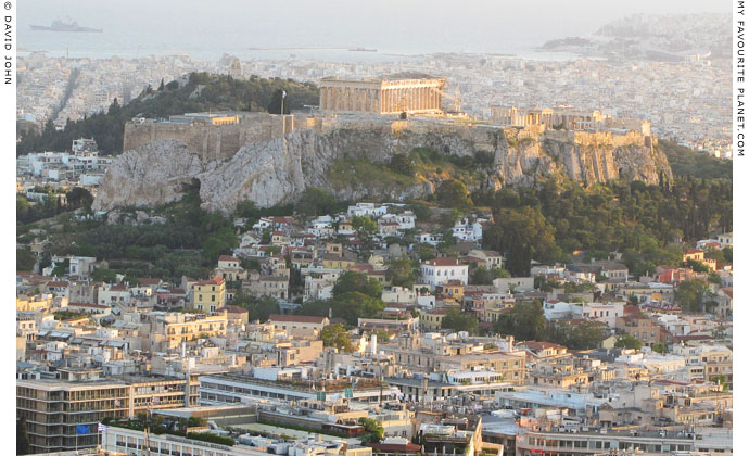 The Athens Acropolis from Mount Lykavittos, Athens, Greece at My Favourite Planet
