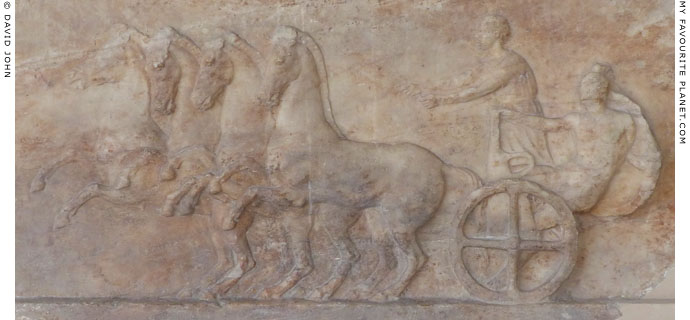 Votive relief for a victory in an apobates chariot race at My Favourite Planet