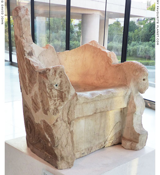 An ancient marble throne used as an episcopal throne in the Parthenon church at My Favourite Planet An ancient marble throne used as an episcopal throne in the Parthenon church at My Favourite Planet