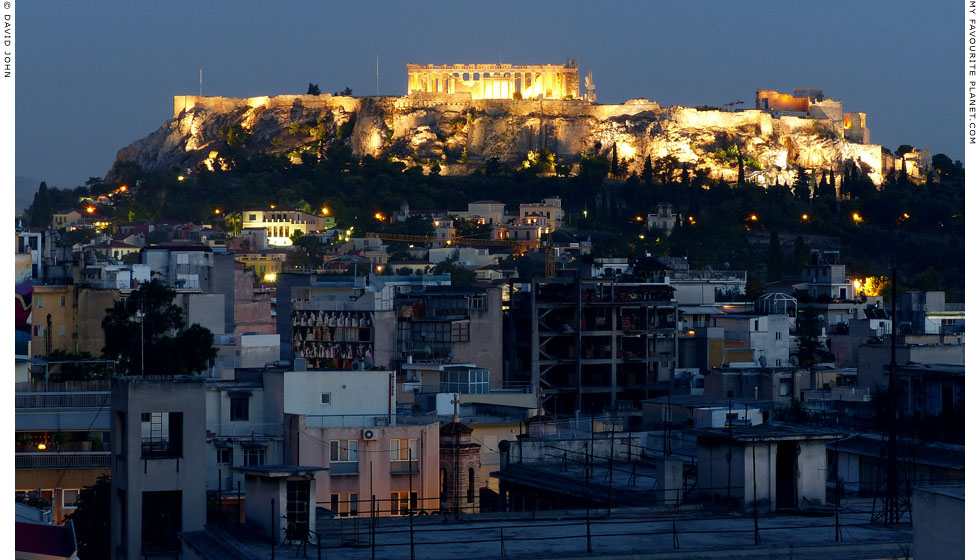 The north side of the Acropolis from a rooftop near Omonia Square at My Favourite Planet