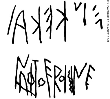 The lettering of the earliest Attic graffito at My Favourite Planet