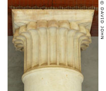 A palm leaf capital in the the Stoa of Attalus of the Ancient Agora, Athens, Greece