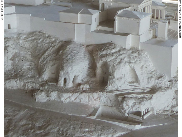 A model of the Klepsydra and the sacred caves on the north slope of the Athenian Acropolis at My Favourite Planet