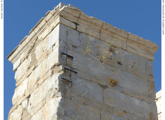 The top of the Pedestal of Agrippa, Acropolis, Athens at My Favourite Planet The top of the Pedestal of Agrippa, Acropolis, Athens at My Favourite Planet