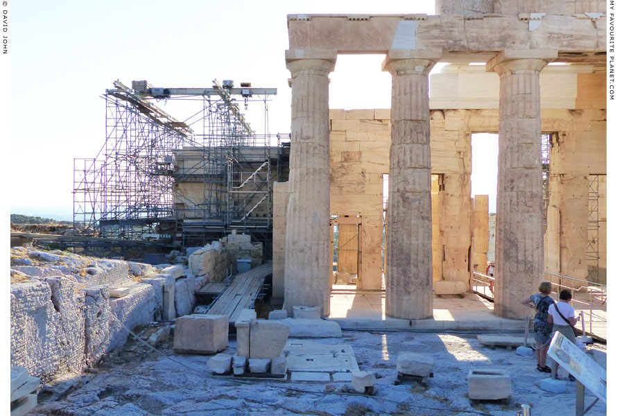 The sanctuary of Athena Hygieia, near the Propylaia, Acropolis, Athens at My Favourite Planet The sanctuary of Athena Hygieia, near the Propylaia, Acropolis, Athens at My Favourite Planet