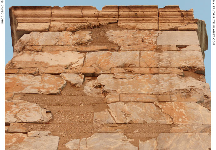 The top of the west face of the Pedestal of Agrippa, Acropolis, Athens at My Favourite Planet