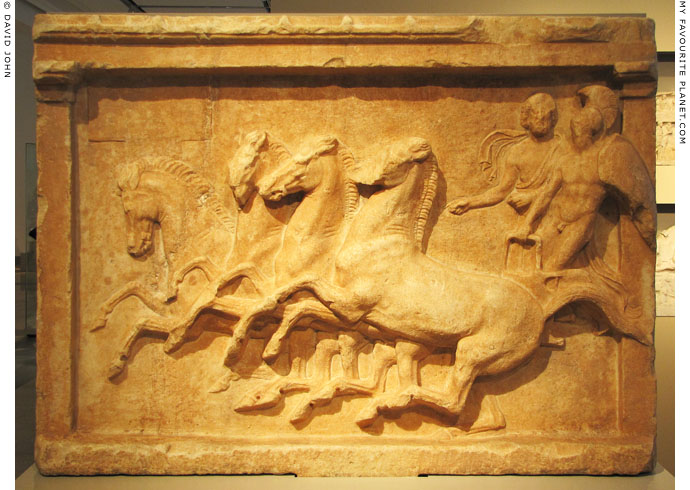 Votive relief for a chariot victory from Oropos at My Favourite Planet