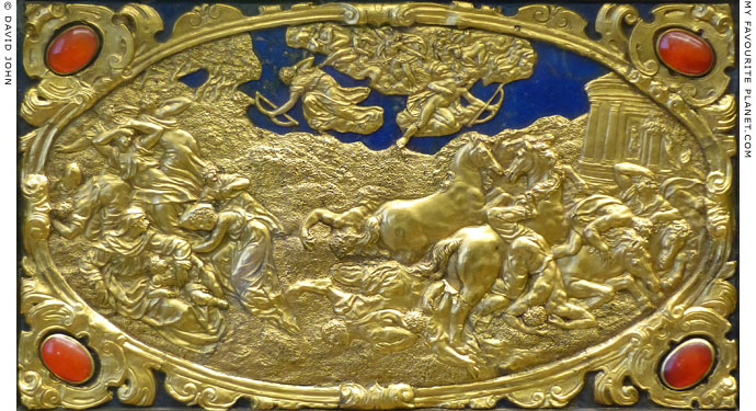 The Death of the Niobids, gold relief by Antonio Gentili at My Favourite Planet The Death of the Niobids, gold relief by Antonio Gentili at My Favourite Planet