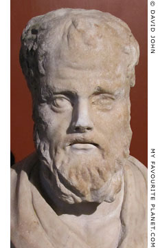 Marble bust of the Athenian orator Isokrates at My Favourite Planet Marble bust of the Athenian orator Isokrates at My Favourite Planet