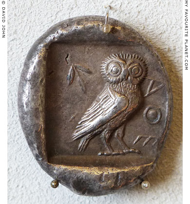 Athenian tetradrachm silver coin showing Athena's owl at My Favourite Planet