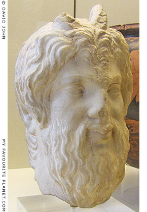 Marble head of Pan made in Athens at My Favourite Planet