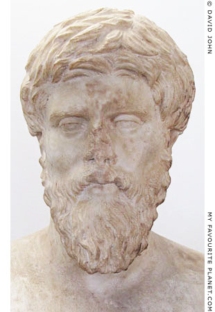 Marble head of a herm, possibly a portrait of Plutarch or Plotinus, Delphi Archaeological Museum at My Favourite Planet Marble head of a herm, possibly a portrait of Plutarch or Plotinus, Delphi Archaeological Museum at My Favourite Planet