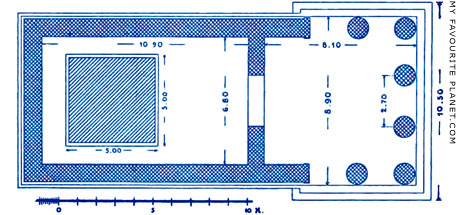 Plan of the Later Temple of Dionysos Eleuthereos, Athens at My Favourite Planet