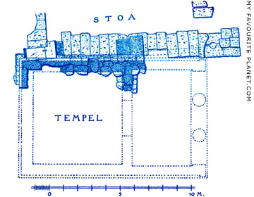 Plan of the Earlier Temple of Dionysos Eleuthereos, Athens at My Favourite Planet