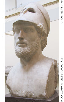 An inscribed herm bust of Pericles in the British Museum, London at My Favourite Planet