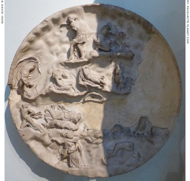 Marble relief depicting Apollo and Artemis slaying the children of Niobe at My Favourite Planet Marble relief depicting Apollo and Artemis slaying the children of Niobe at My Favourite Planet