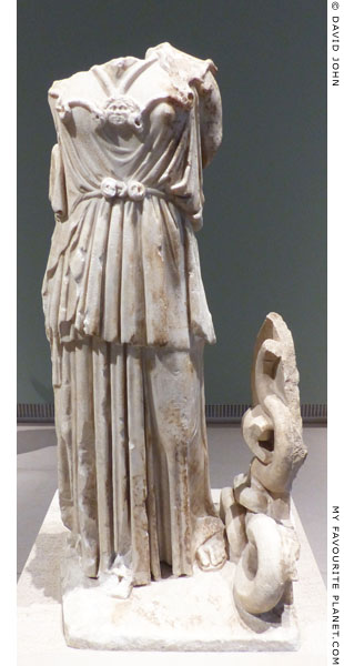 A marble statuette of Athena Parthenos in Patras at My Favourite Planet