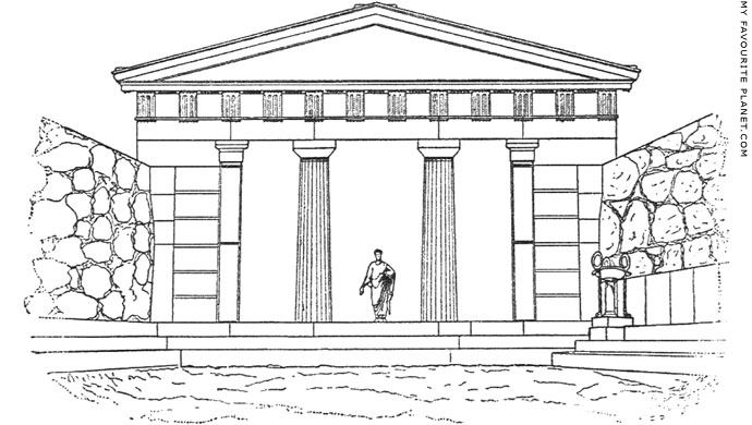 Reconstruction drawing of the late Archaic Propylon, Acropolis, Athens at My Favourite Planet Reconstruction drawing of the late Archaic Propylon, Acropolis, Athens at My Favourite Planet