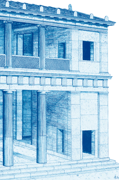 Reconstruction of the Stoa of Eumenes by Friderikos Versakis