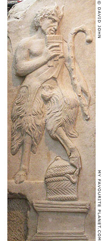 Relief of the Greek god Pan, on the Little Arch of Galerius, Thessaloniki, Greece at My Favourite Planet