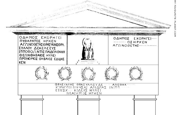 Drawing of The facade of the Choragic Monument of Thrasyllos by the Earl of Sandwich Drawing of The facade of the Choragic Monument of Thrasyllos by the Earl of Sandwich