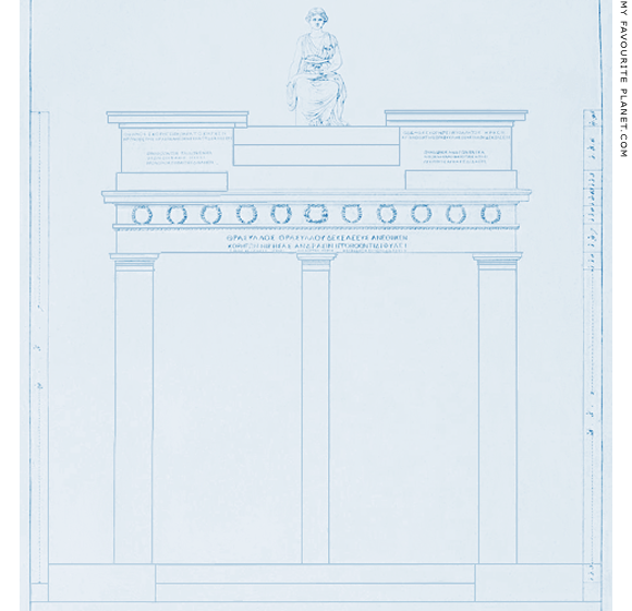 Plan of the Choragic Monument of Thrasyllos by Stuart and Revett at My Favourite Planet