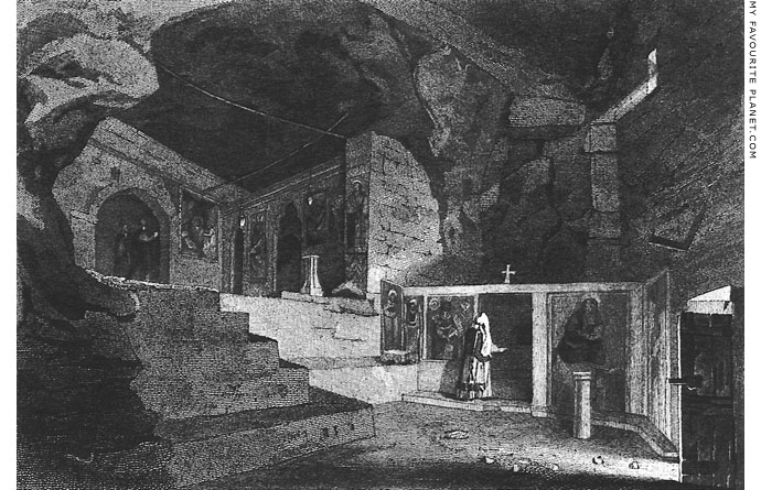 The interior of the cave of the Monument of Thrasyllos, Athens, Greece at My Favourite Planet The interior of the cave of the Monument of Thrasyllos, Athens, Greece at My Favourite Planet
