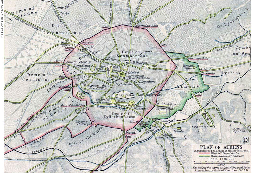 Map of Athens at My Favourite Planet