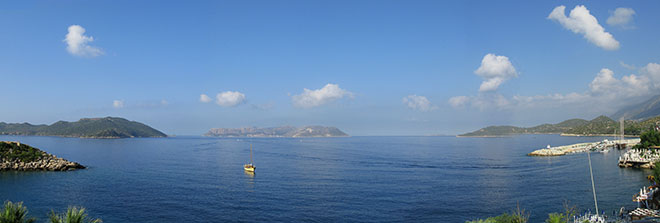 Panoramic view of the north of Kastellorizo island, Greece at My Favourite Planet