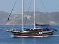 A traditional Turkish gület off the coast of Kastellorizo island, Greece at My Favourite Planet A traditional Turkish gület off the coast of Kastellorizo island, Greece at My Favourite Planet