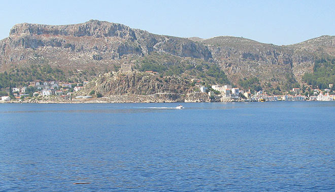 East side of the main harbour, Kastellorizo, Greece at My Favourite Planet