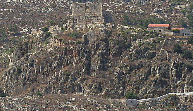 The Lycian tomb, directly below the Knights' Castle, Kastellorizo, Greece at My Favourite Planet