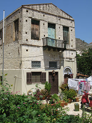 Traditional island house in the back streets of Kastellorizo, Greece at My Favourite Planet