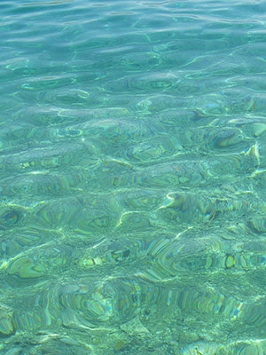 The crystal clear seawater around Kastellorizo, Greece at My Favourite Planet