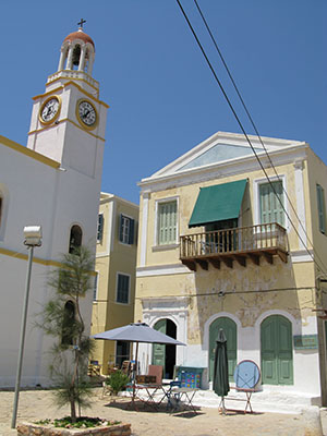 Australia Square, next to Agios Giorgos Tou Pigadiou church, Kastellorizo, Greece at My Favourite Planet