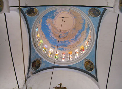 The dome over the iconostasis, Agios Giorgos Tou Pigadiou church, Kastellorizo, Greece at My Favourite Planet