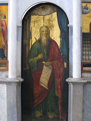 Icon of Prophet Ilias, Agios Giorgos Tou Pigadiou church, Kastellorizo, Greece at My Favourite Planet
