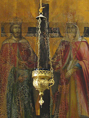 Icon of Saints Constantine and Eleni, Agios Giorgos Tou Pigadiou church, Kastellorizo, Greece at My Favourite Planet