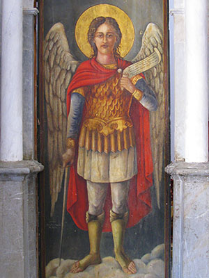 Icon of Archangel Michael, Agios Giorgos Tou Pigadiou church, Kastellorizo, Greece at My Favourite Planet
