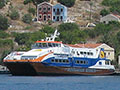 Dodekanisos Express fast hydrofoil in Kastellorizo harbour, Greece at My Favourite Planet