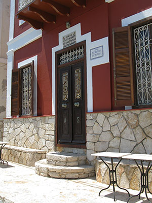 Old, red house on the promenade, 25 Martiou Street, Kastellorizo, Greece at My Favourite Planet