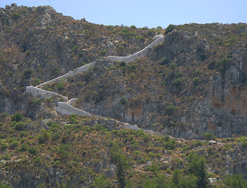 The stairway up the cliff south of Kastellorizo's main harbour at My Favourite Planet