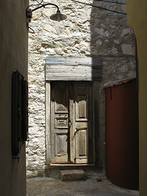 One of Kastellorizo's narrow back streets at My Favourite Planet