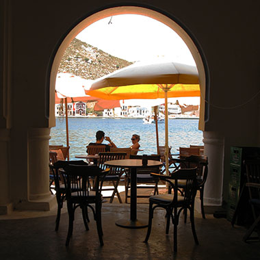 The Nea Agora market hall on Kastellorizo harbour, Greece at My Favourite Planet