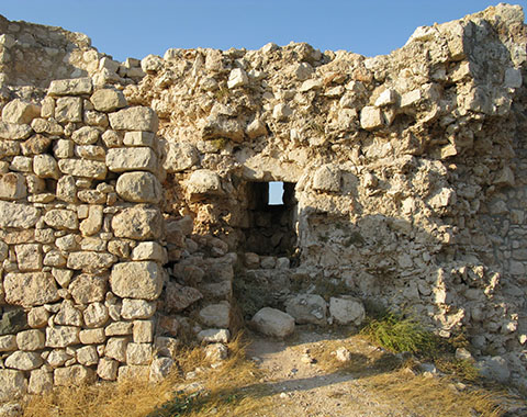 The remains of the north side of the tower of the Castle of the Knights of Saint John, Kastellorizo, Greece at My Favourite Planet